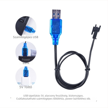 3.7V Li-ion akkumulátor töltő USB-kábel, bemenet 5V/1-2A, kimenet 4,2V, sorozat 3,7V USB töltőkábel, akkumulátorhoz, Márka Orange Blue Green