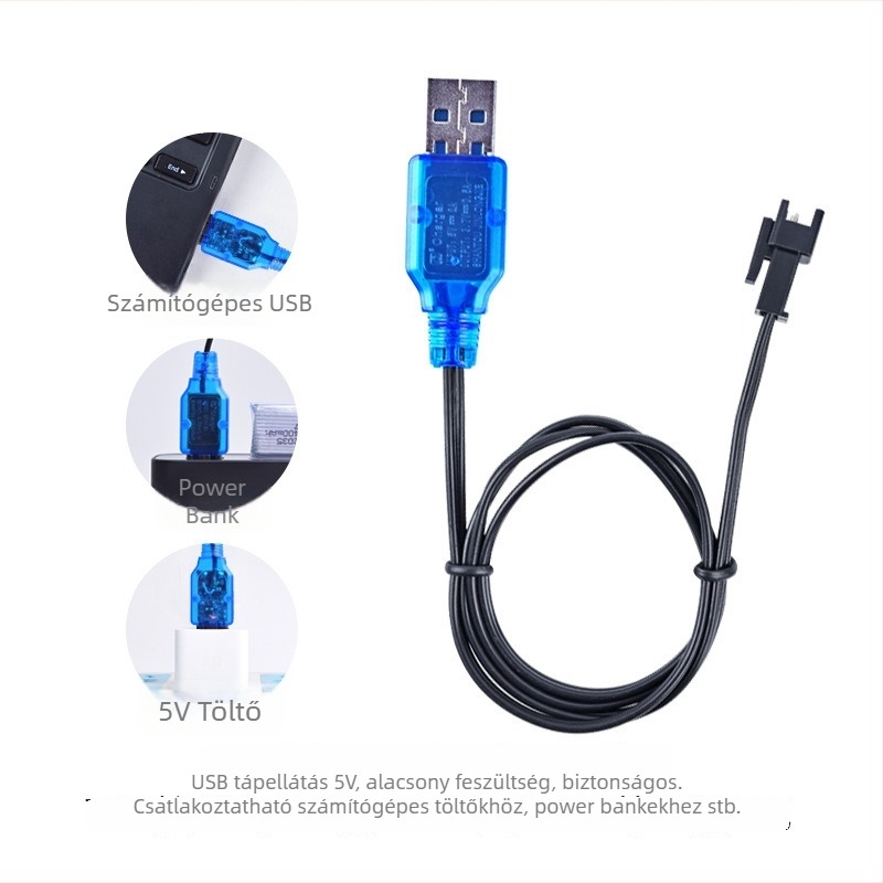 3.7V Li-ion akkumulátor töltő USB-kábel, bemenet 5V/1-2A, kimenet 4,2V, sorozat 3,7V USB töltőkábel, akkumulátorhoz, Márka Orange Blue Green