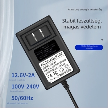 Genesis Li-polimer akkumulátor töltő, 12.6V 2A kimenet, 100–240V AC bemenet