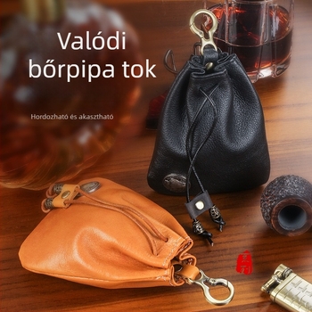 Bőrből készült dohányzási kiegészítők táskája - retro stílus, hordozható és újrahasznosítható, logónyomás elérhető