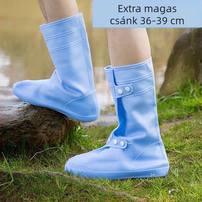 Rain Yi Si magas cipővédő, dupla csatos kialakítás, kopásálló és csúszásmentes, injektált formázású (Csomagolás: 50, Testreszabás elérhető)