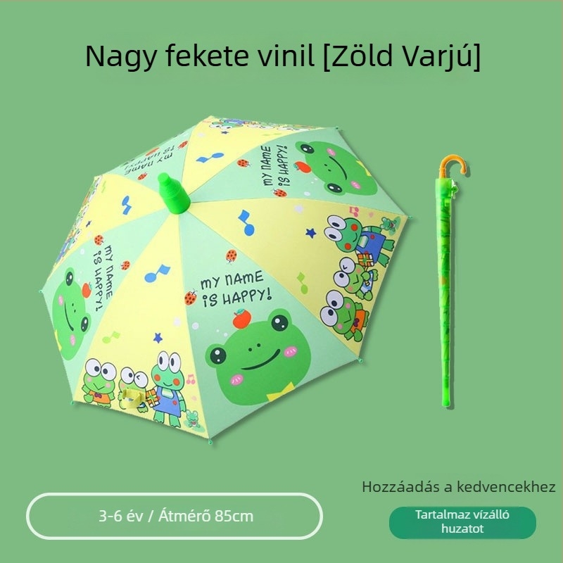 Automata gyerek esernyő, rajzfilmszerű dizájn, vinil bevonattal, 8 bordával
