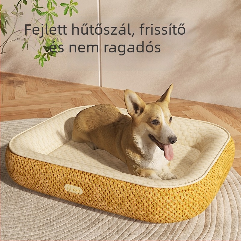 Új Ice Bean hűsítő ágy háziállatoknak, nyári hűs fészek kutyáknak és macskáknak, autóba is használható, egész évben