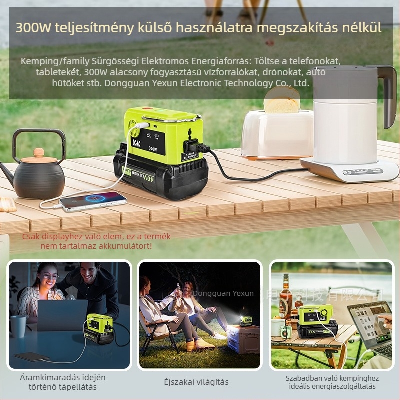 40V-os akkumulátorhoz való inverter, 220–230 VAC kimenet, 2,1 A