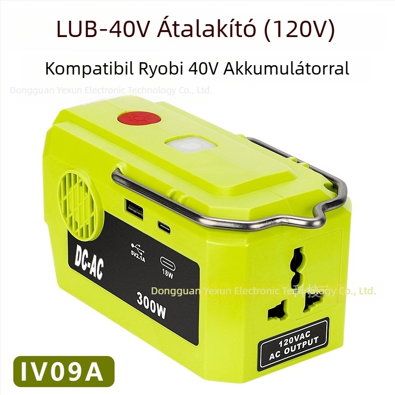 40V-os akkumulátorhoz való inverter, 220–230 VAC kimenet, 2,1 A
