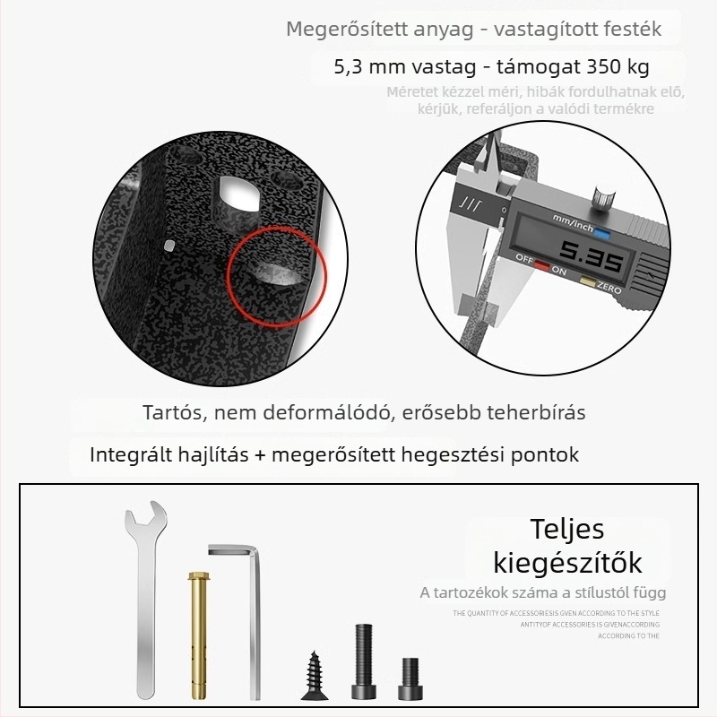 Fali polctartó konzol – rozsdamentes acélból, háromszög alakú keret, modell DSGXFJM, modern stílus, márka Shouli