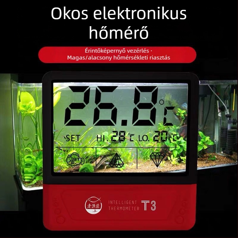 Akvaráriumi hőmérő — folyadékkristályos anyag; Hőmérsékletmérés (Anyag: Folyadékkristályos; Kategória: Akváriumi hőmérő; Funkció: Hőmérsékletmérés)