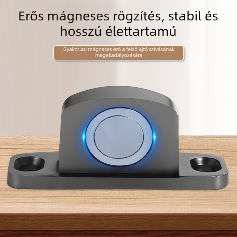 Fúrás nélküli ajtóstop, cink ötvözet, mágneses ajtótartó, kettős használat, padlóra szerelt, DX309, felület elektroplatált
