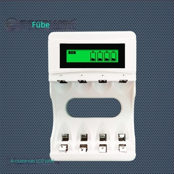 Ni-MH 1.2V akkumulátor töltő USB-s LCD kijelzővel, 4 rekesz, intelligens gyors töltés