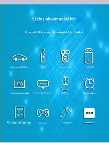 Ni-MH 1.2V akkumulátor töltő USB-s LCD kijelzővel, 4 rekesz, intelligens gyors töltés