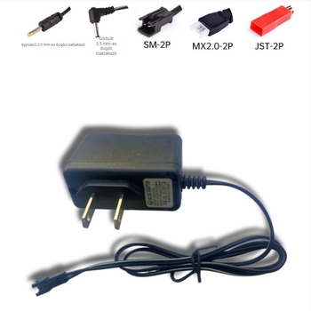 MQ 6V töltő akkukhoz, bemenet 220–240V AC, kimenet DC 6V