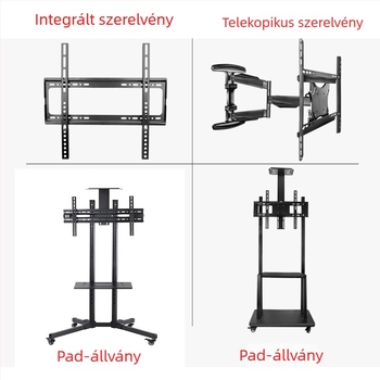 Forgatható TV falikonzol kiegészítő – padlón álló TV tartó, anyag: hidegen hengerelt acél, tömeg 1,5 kg