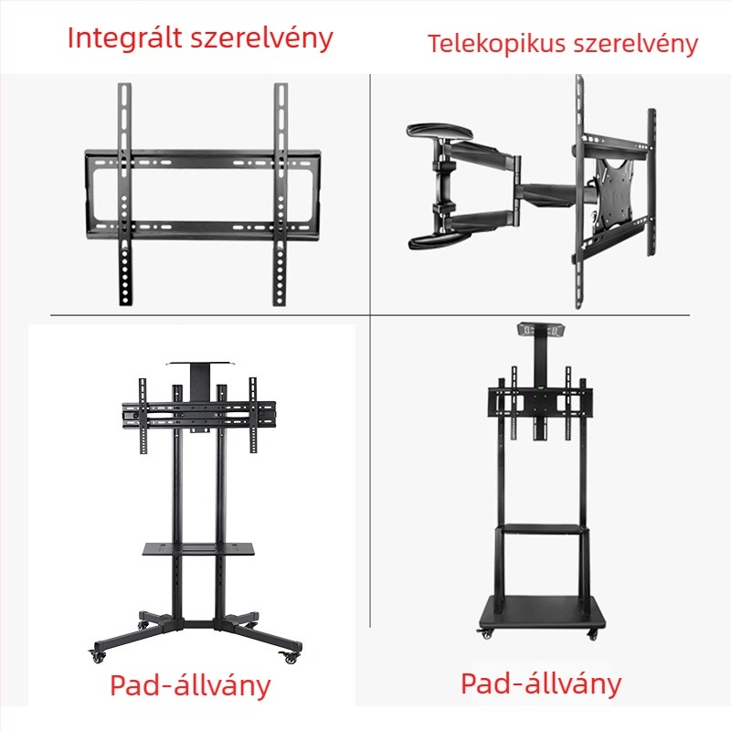Forgatható TV falikonzol kiegészítő – padlón álló TV tartó, anyag: hidegen hengerelt acél, tömeg 1,5 kg