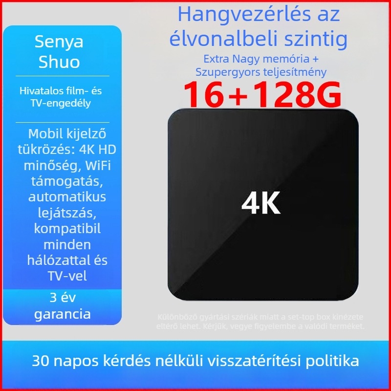 TV Set-top Box (4K, nyolcmagos processzor, 4GB RAM, 32GB tárhely, WiFi)