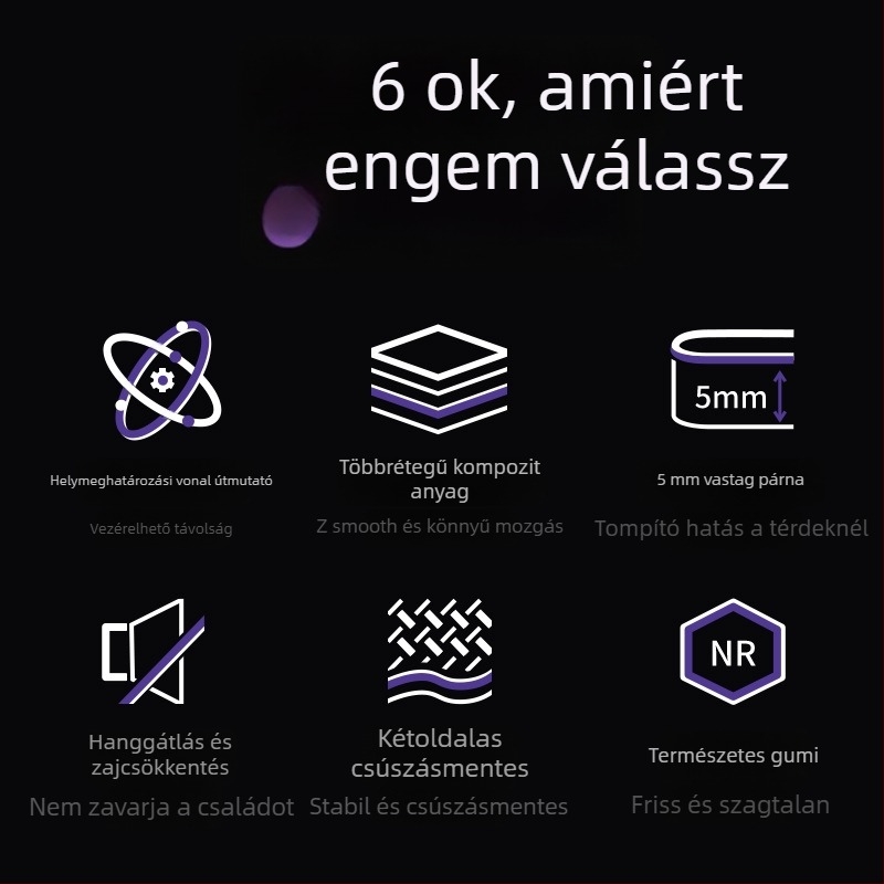 Merach jóga matrac testvonal-vezetővel, kétoldalú csúszásmentes felület, anyag: gumi/TPE, vastagság 5–6 mm, tömeg 0,65 kg vagy 2,7 kg