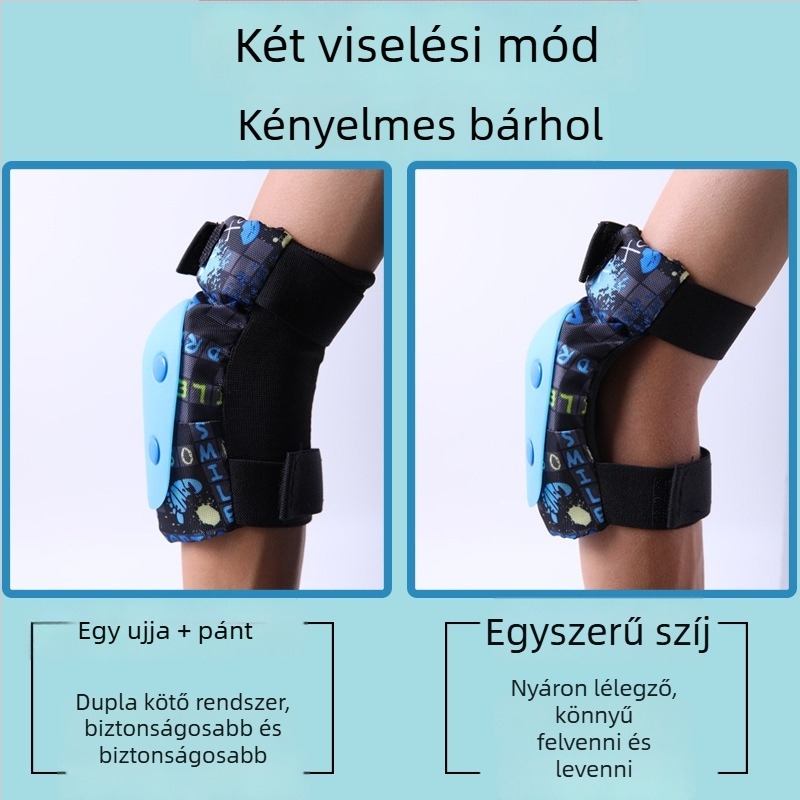 Roselle Gyerekeknek védőfelszerelés görkorcsolyázáshoz: tenyér-, könyök- és térdvédők habból