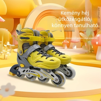 PU világító kerekű inline korcsolya, állítható méret, kültéri használatra.