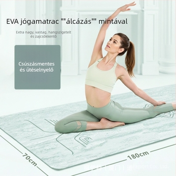 Kamuflált mintázatú EVA jóga matrac, csúszásmentes, 5 mm vastagság, 180 x 70 cm, ütéscsillapító és hangszigetelő, edzéshez (kisebb hibával)