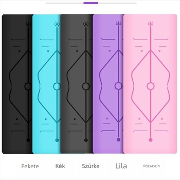 Jógaszőnyeg enyhe hibákkal, geometriai minta, 6 mm vastagság, csúszásmentes felület