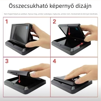 Autóhátsó kilátás kijelző (LED kijelző, 800x480 felbontás, univerzális műszerfal-kompatibilitás, univerzális modell)