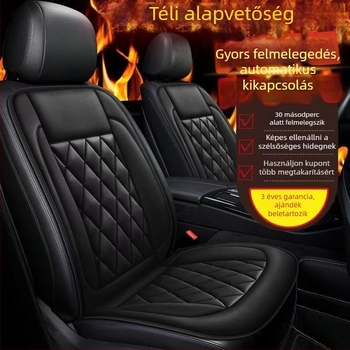 Grafén autómelegítő üléspárna, téli verzió, egyszemélyes üléshez, velúr töltet