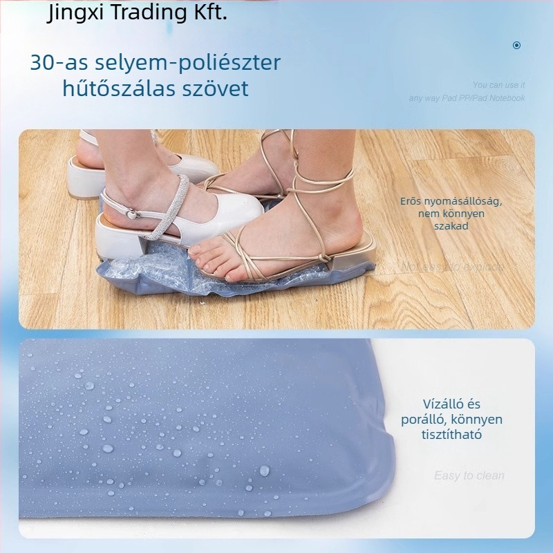 Gel Ice Cushion nyári hűtésre – lélegző PVC anyag, jégkristály töltés, modern minimalista stílus, hőguta megelőzése (Márka: Scenery)