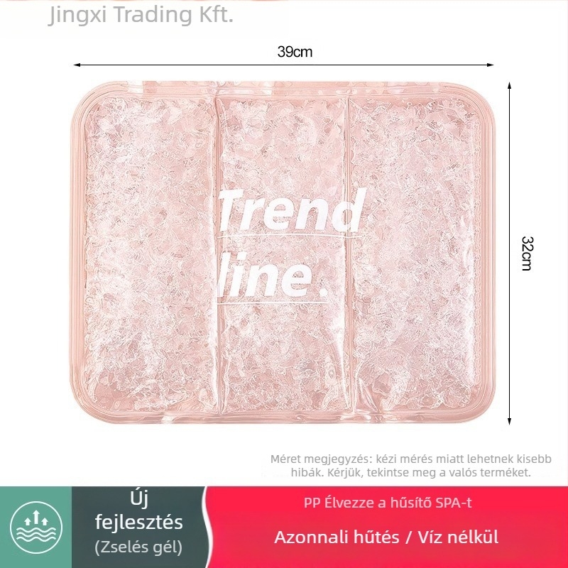 Gel Ice Cushion nyári hűtésre – lélegző PVC anyag, jégkristály töltés, modern minimalista stílus, hőguta megelőzése (Márka: Scenery)