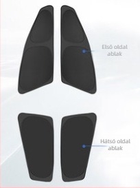 Autóablak napvédő panel, poliészter, beépített telepítés, testreszabható, speciális autókhoz