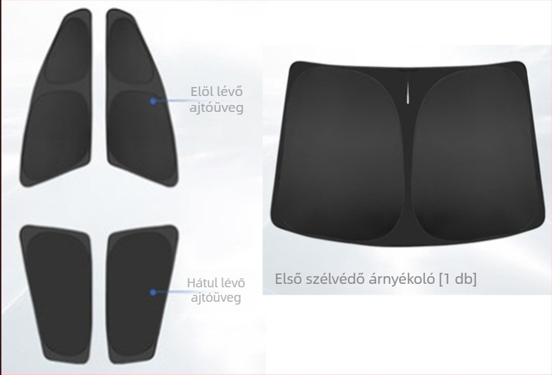 Autóablak napvédő panel, poliészter, beépített telepítés, testreszabható, speciális autókhoz