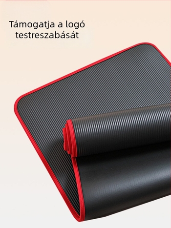 Szegélyezett jóga matrac, csúszásmentes, kopásálló; tömeg kb. 800 g, vastagság 1, csíkos mintázat