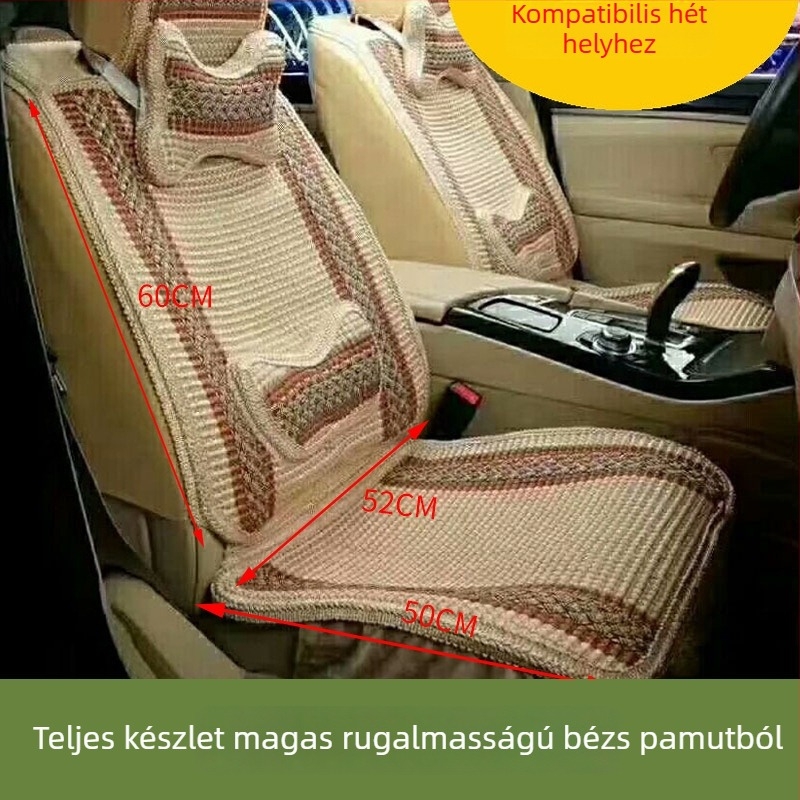 Autóülés párna készlet, magas rugalmú pamutból, egész éves használatra, minimalist stílus, szellőzés
