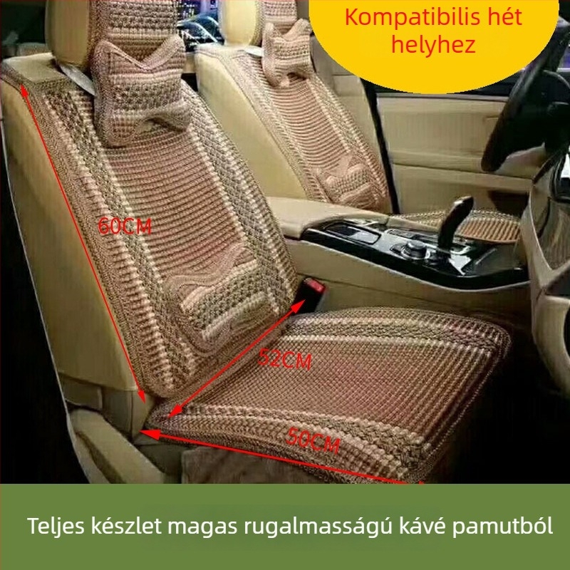 Autóülés párna készlet, magas rugalmú pamutból, egész éves használatra, minimalist stílus, szellőzés