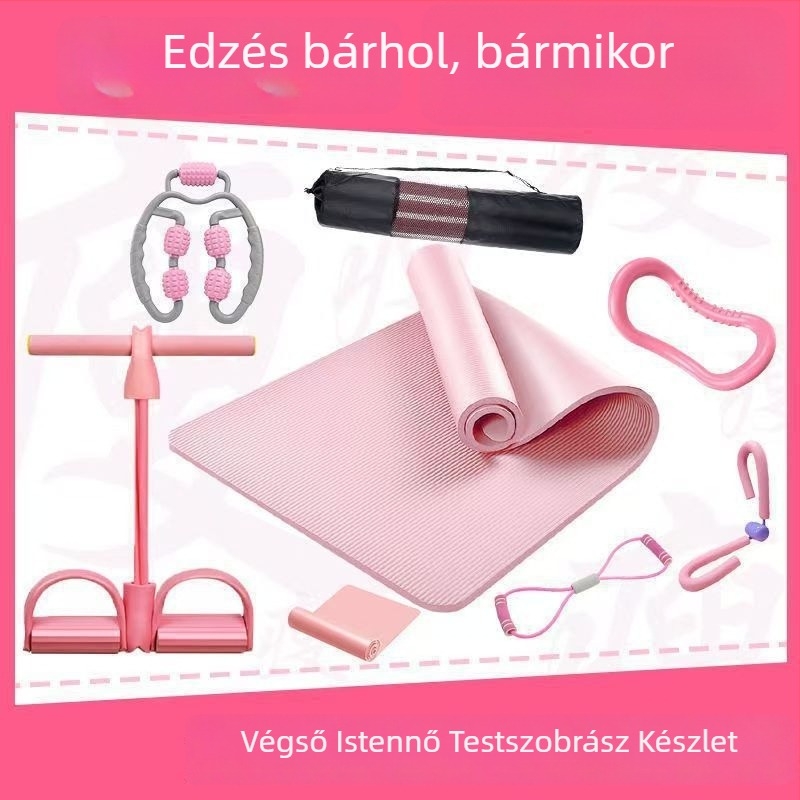 Kezdőknek szóló jóga matrac szett – otthoni használatra, férfiak és nők számára, derékformálás, testformálás, szép fenék és hát, fogyás és fitnesz