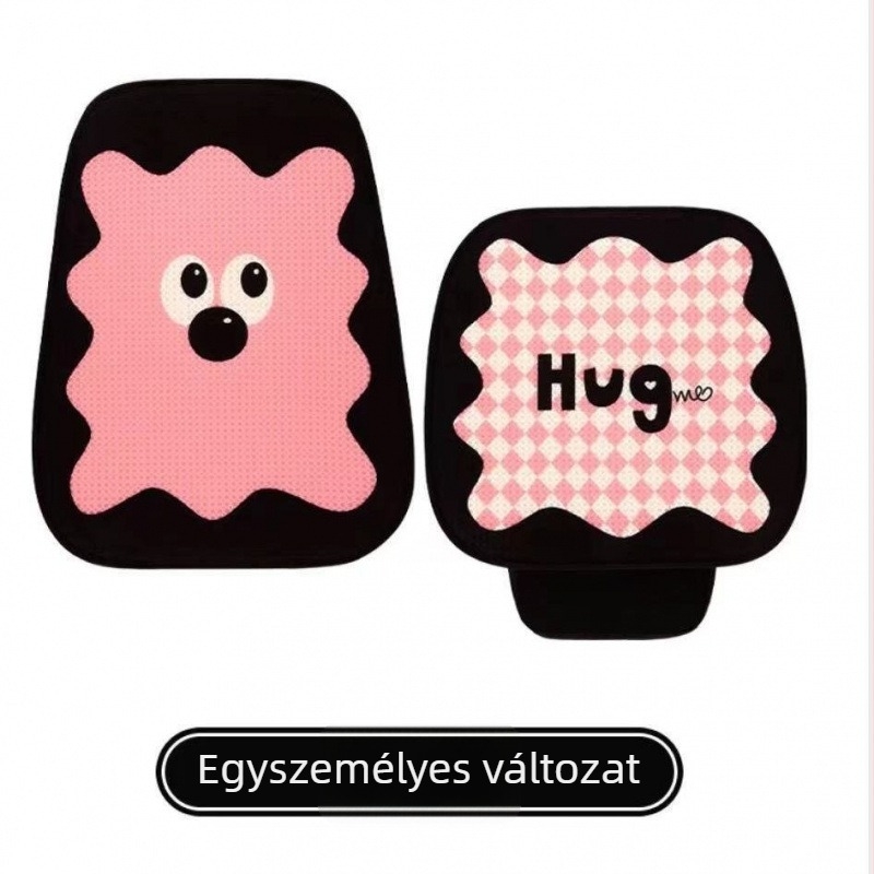 Autóülés párna, poliészter, légáteresztő, nyári hűtés, egy darabos kivitel, aranyos mesefigurás dizájn, négy évszak kompatibilis