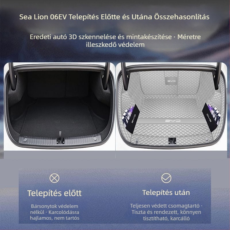 BYD Seal 06EV csomagtartó matrac, hátsó rekeszhez matrac, autó belső átalakítási kiegészítők, kopásálló