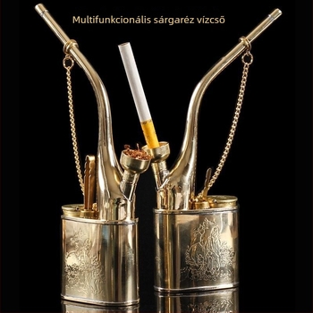 Réz vízipipa, hordozható, többször használható, modern minimalist stílus