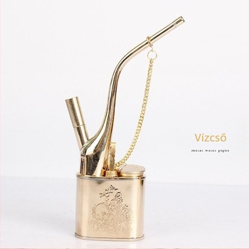 Réz vízipipa, hordozható, többször használható, modern minimalist stílus
