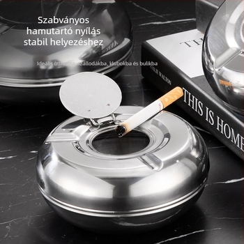 Fedéllel ellátott hamutál rozsdamentes acélból, szélvédett, Hiyijia, Chaozhou