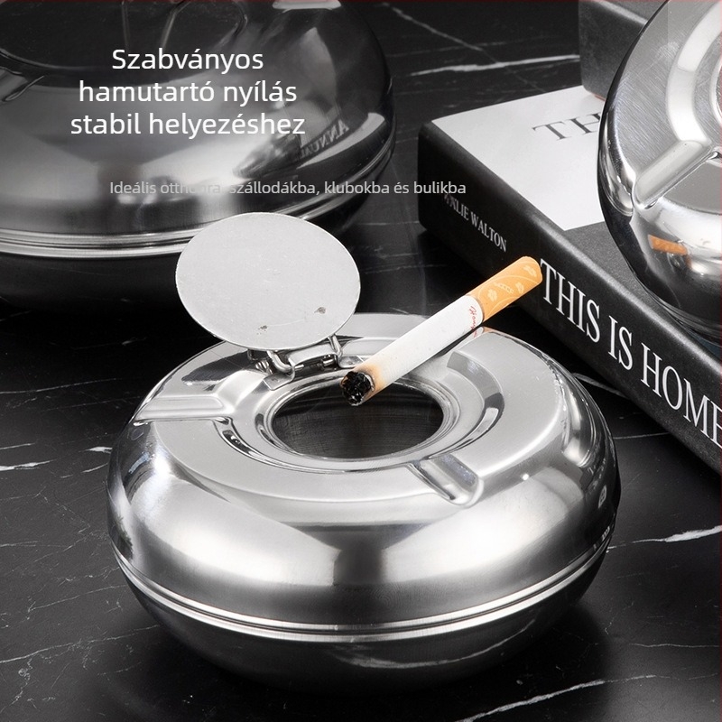 Fedéllel ellátott hamutál rozsdamentes acélból, szélvédett, Hiyijia, Chaozhou