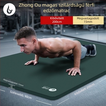 Kezdőknek szóló jóga matrac, nitril, 6 mm vastagság, csíkos mintázat, csúszásmentes felület, otthoni használatra