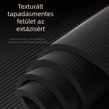Kezdőknek szóló jóga matrac, nitril, 6 mm vastagság, csíkos mintázat, csúszásmentes felület, otthoni használatra