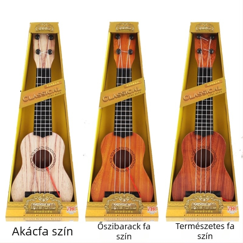 Műanyag gyerek ukulele, 4–6 éveseknek; fejleszti az érzékeket és a kéz-szem koordinációt; 3C tanúsítvány 2019152202026856