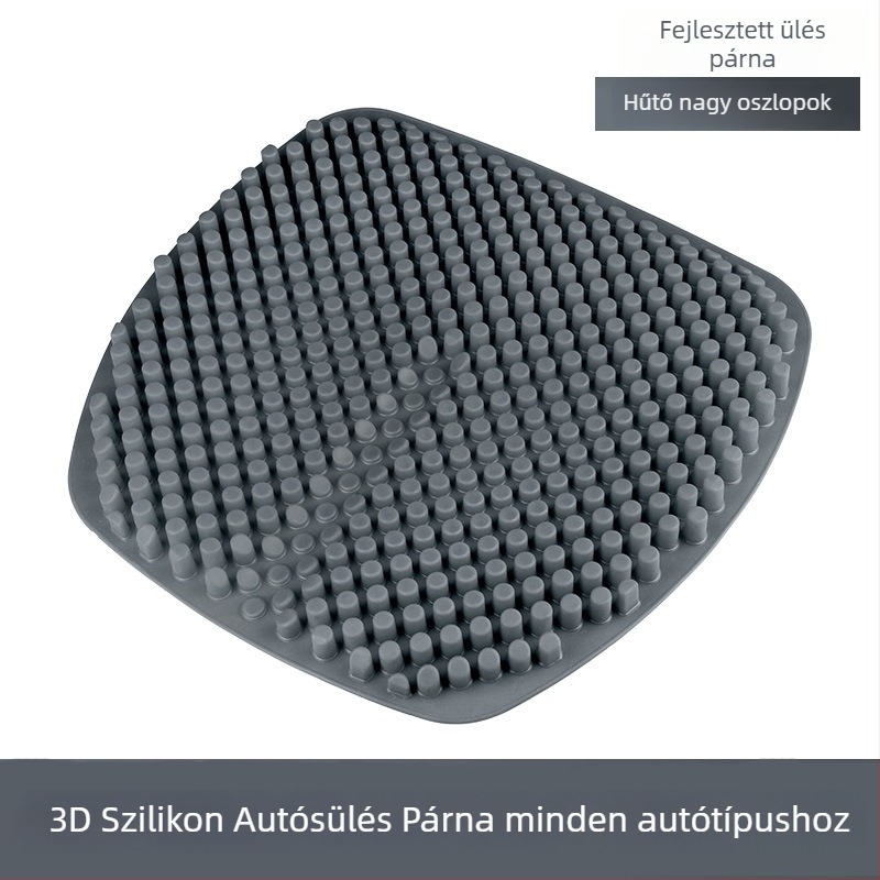 New Wynn szilikon autóülés alátét hátsó támasz és lélegző hűtő felület, masszázs és szellőzés; töltet és felület: szilikon; minden évszakra