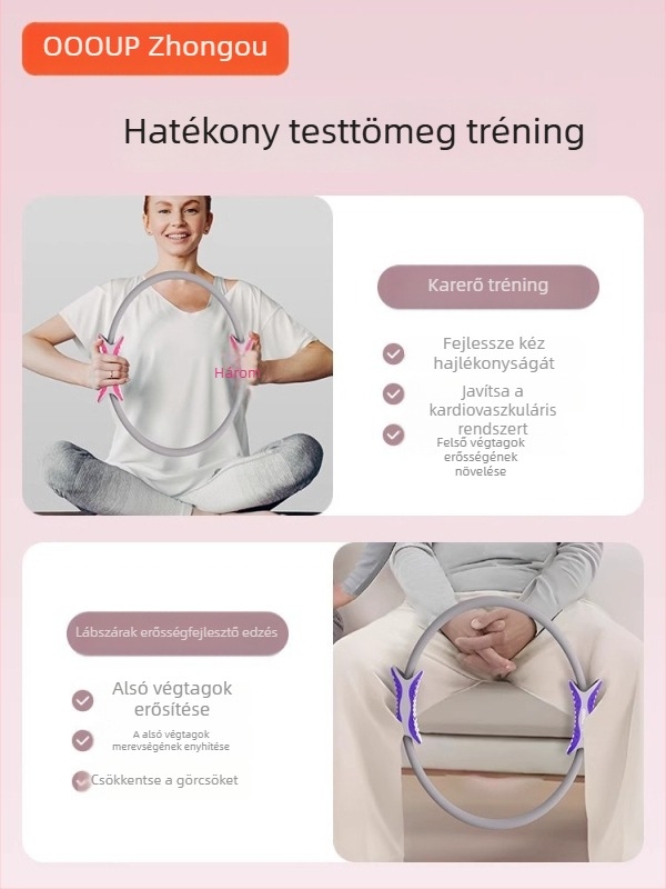 Pilates kör a lábizmok edzésére, ellenállás-kör a belső combokhoz, modell SK01
