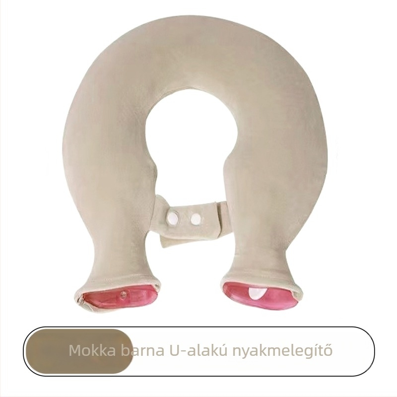 U-formájú forróvíz-palack a nyaki gerinchez, vízzel töltve, melegítő terápia, vastagított kivitel, PVC magas sűrűségű, 450 g, meleg és hideg használat