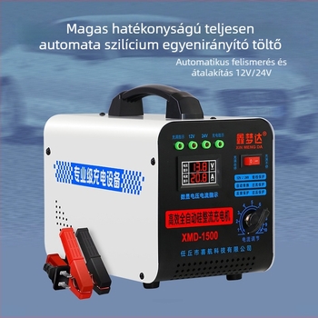 12V/24V akkumulátor töltő járművekhez intelligens gyors töltéssel (Márka: Xin Meng Da; Bemenet: 195-240 V AC; Kimenet: 12/24 V; Alkalmazható: Akkumulátorok)