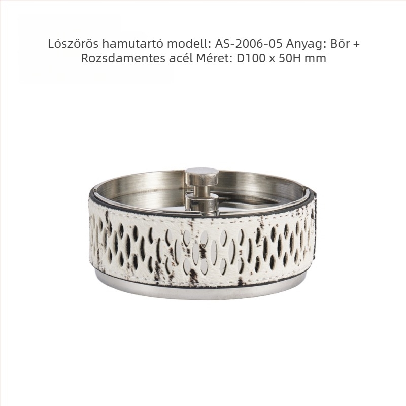 Rozsdamentes acélból készült hamutál, minimalist design, tároló funkció és testreszabhatóság