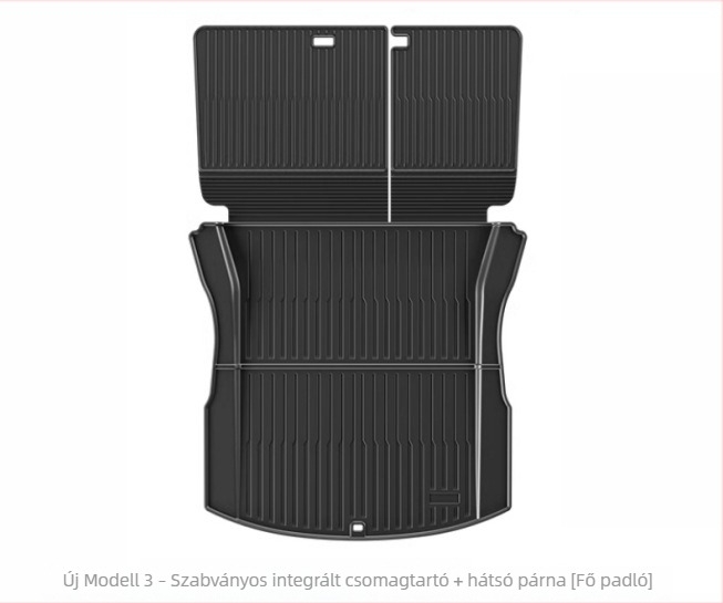 Tesla Model Y3 integrált csomagtartó szőnyeg, TPE anyag, testreszabás elérhető, termékkód 007, különleges lábbetét stílus