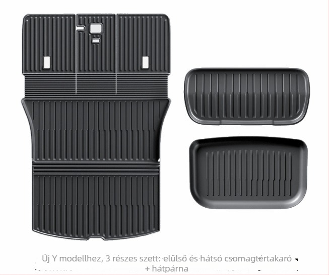Tesla Model Y3 integrált csomagtartó szőnyeg, TPE anyag, testreszabás elérhető, termékkód 007, különleges lábbetét stílus