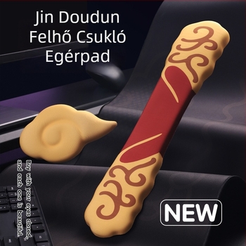 Egérpad csuklóvédővel, habanyagból, egyoldalas, csuklóforma